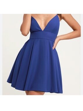 Lulu’s Gorgeous Royal Blue Sexy Cocktail Dress NEW Medium M Here For the Party